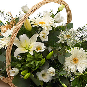 Luxury White Flower Basket